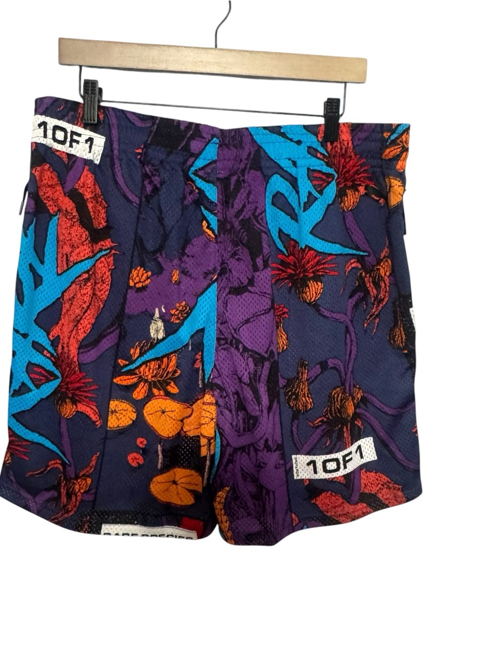 Puma Men's Athletic Shorts - Purple, Blue & Orange Floral Print